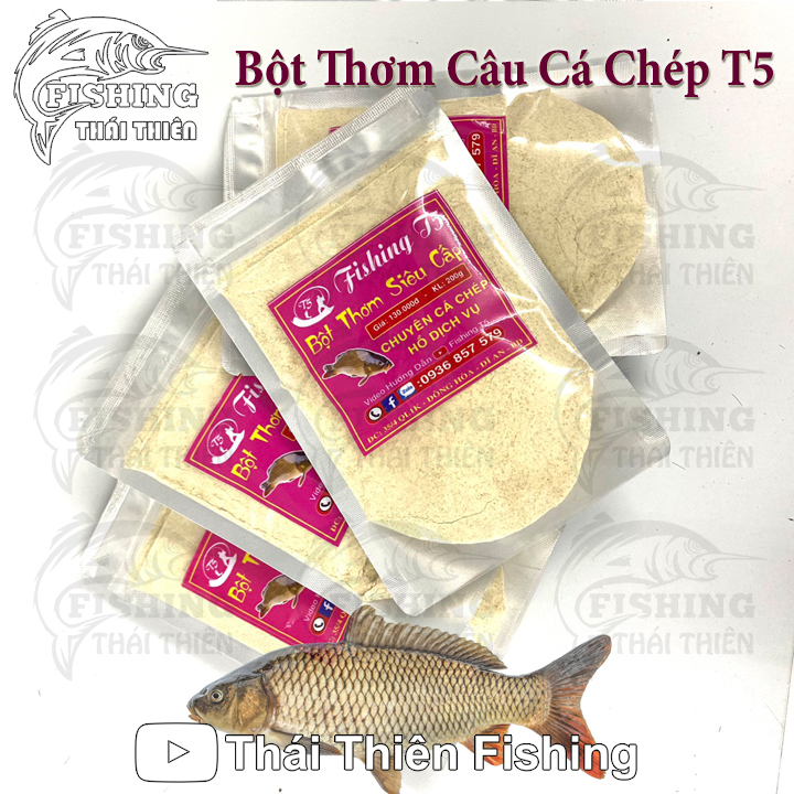 Bột thơm siêu cấp t5 chuyên câu cá chép hồ dịch vụ, sông tự nhiên