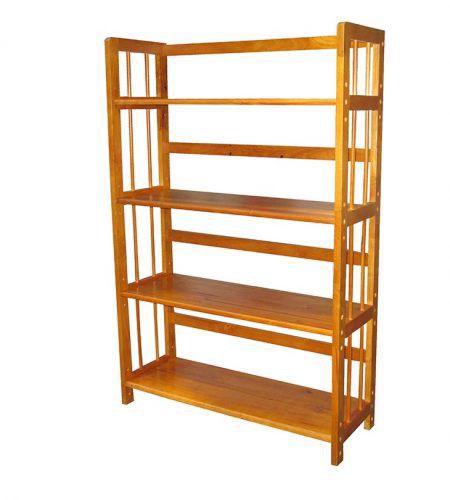 Kệ Sách Gỗ Cao Su 4 Tầng Dài 1M