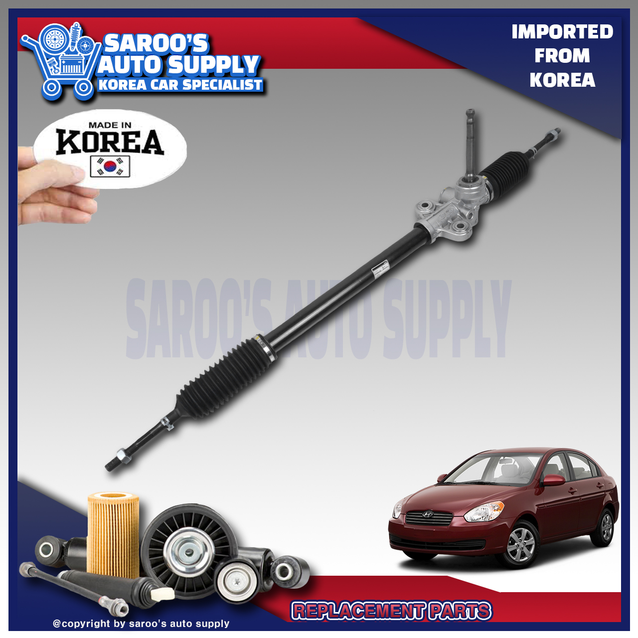 [U] Rack And Pinion / Rack & Pinion For Hyundai Accent , 20042010