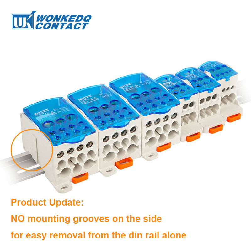 Ukk80a Junction Box 1-Input 6-Output Wire Electrical Connector Din Terminal Block Power Distribution Box Ukk 80a. 