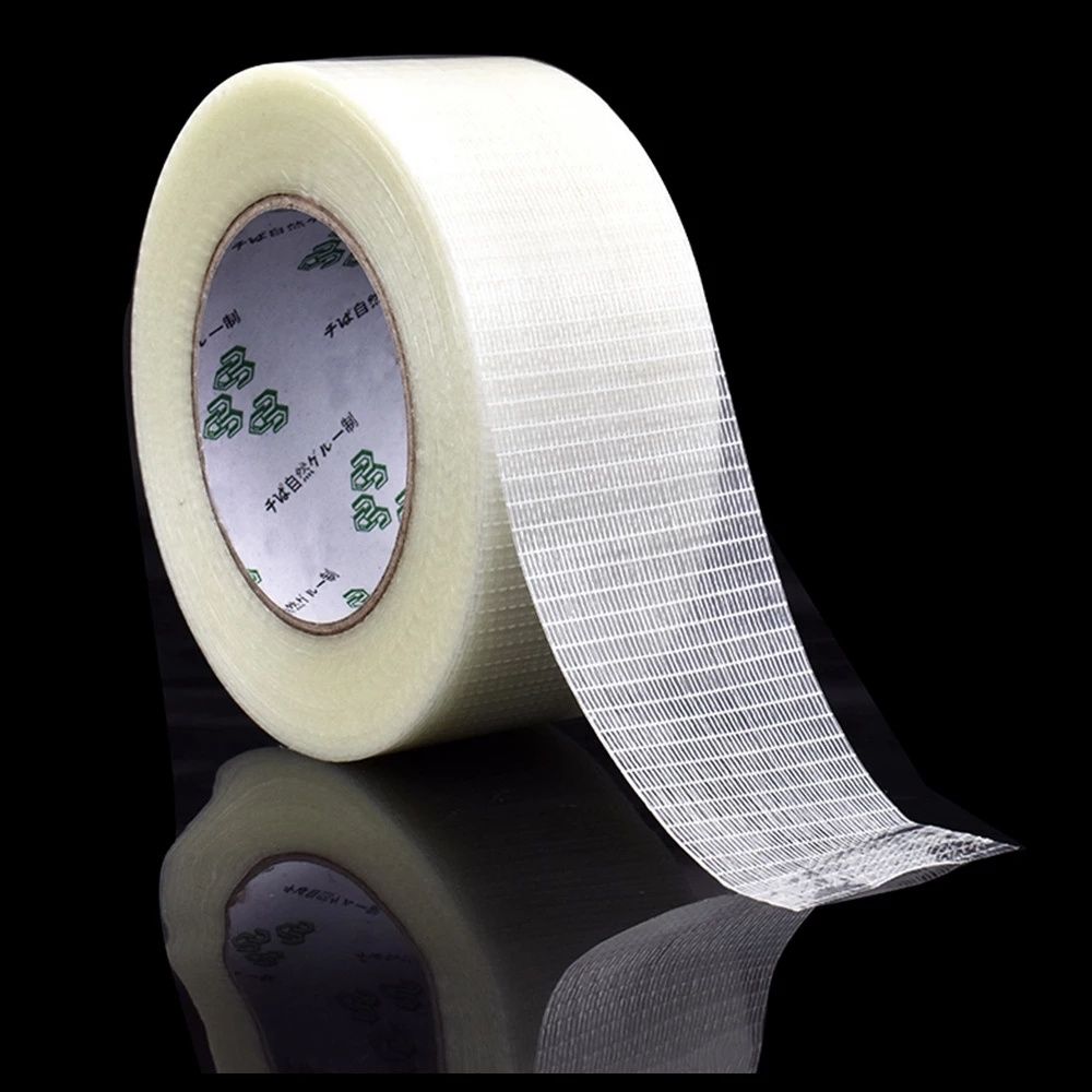 MMLUCK Office Supplies Single-Sided Wear-Resistant Mesh Tape Super Strong Reinforced Tape Glass Fiber Tape Grid Fiber Tape Adhesive Tape