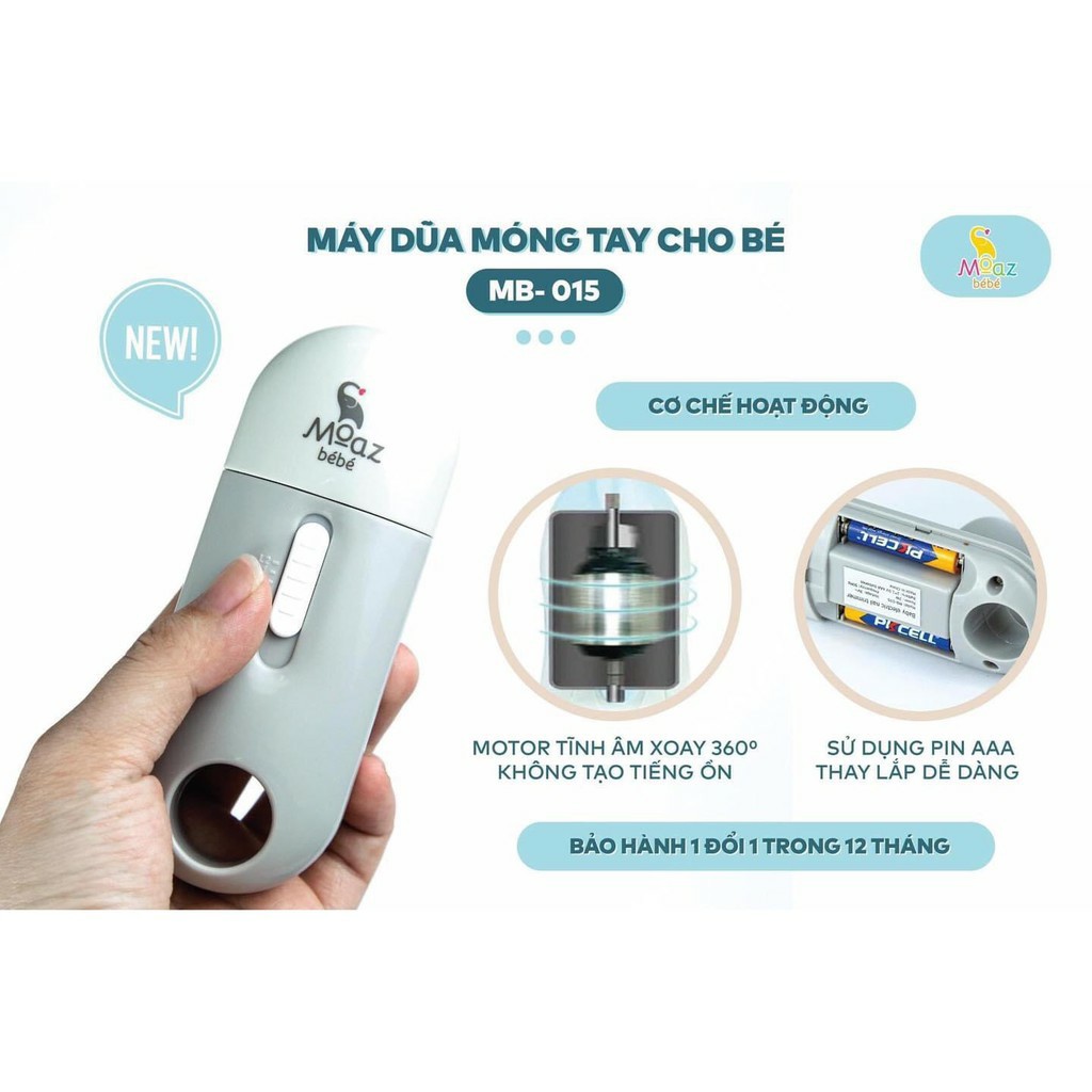 MB-015. Máy Dũa Móng Tay MOAZ BEBE cho bé