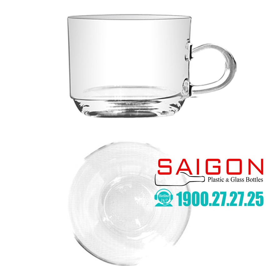 Tách Thủy Tinh Union Stack Tea Cup 200ml | UNI.324 , Nhập Khẩu Thái Lan