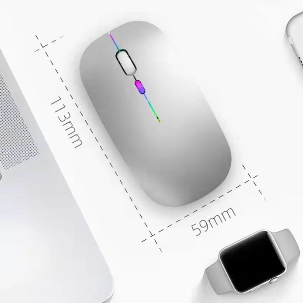 Ancest 2.4Ghz PC USB Chuột đèn nền LED Gamer bt5.2 máy tính im lặng mause Chuột chơi game Chuột không dây Bluetooth Chuột RGB