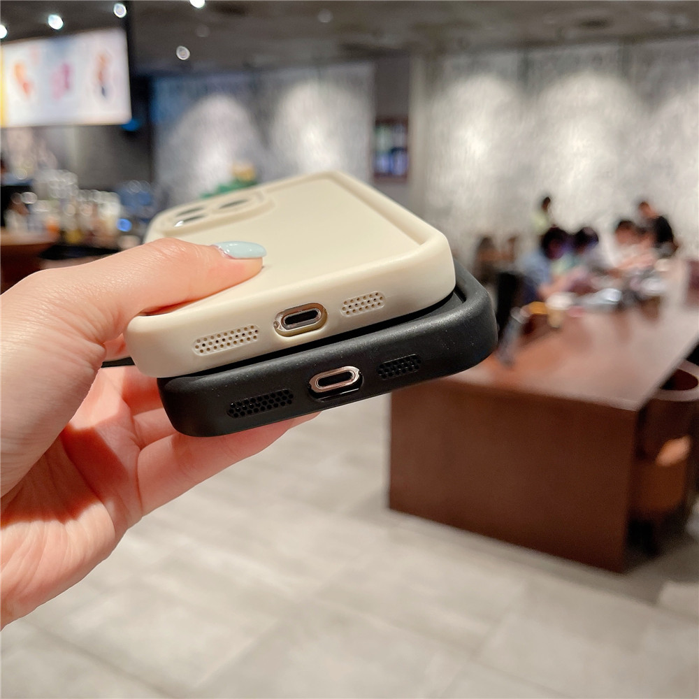 Lens Protection Matte Soft Case for IPhone 11 12 13 14 15 Pro Max Casing Solid Color Back Cover Silicone Shockproof Phone Case