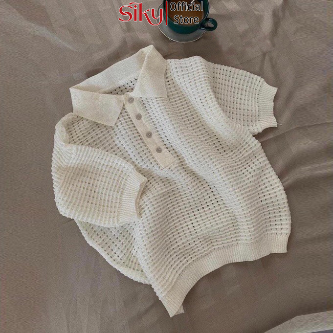 Áo polo lưới nữ SIKY chất len đẹp - APL01