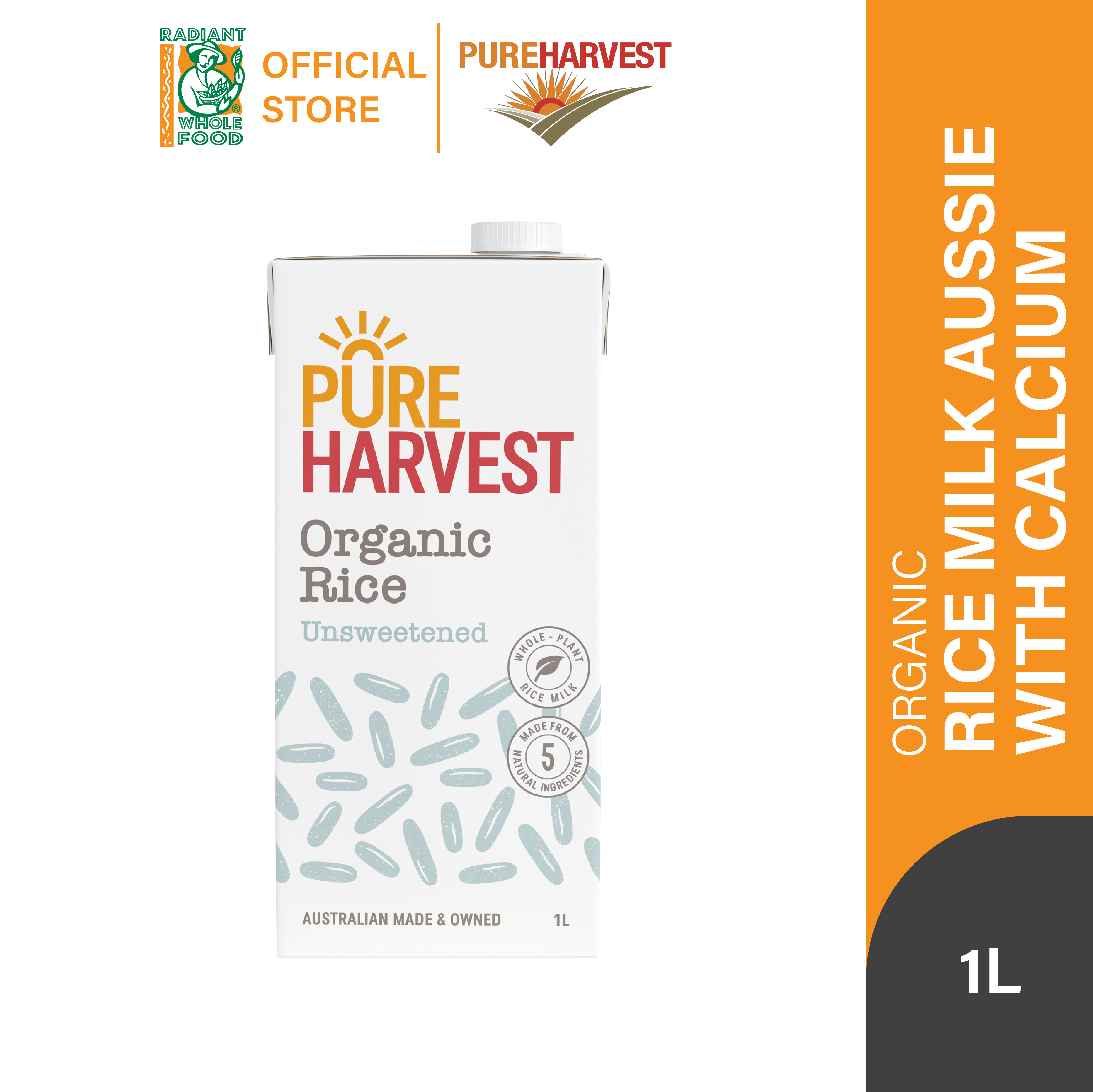 Pure Harvest Organic Rice Milk (Unsweetened) 1L Lazada
