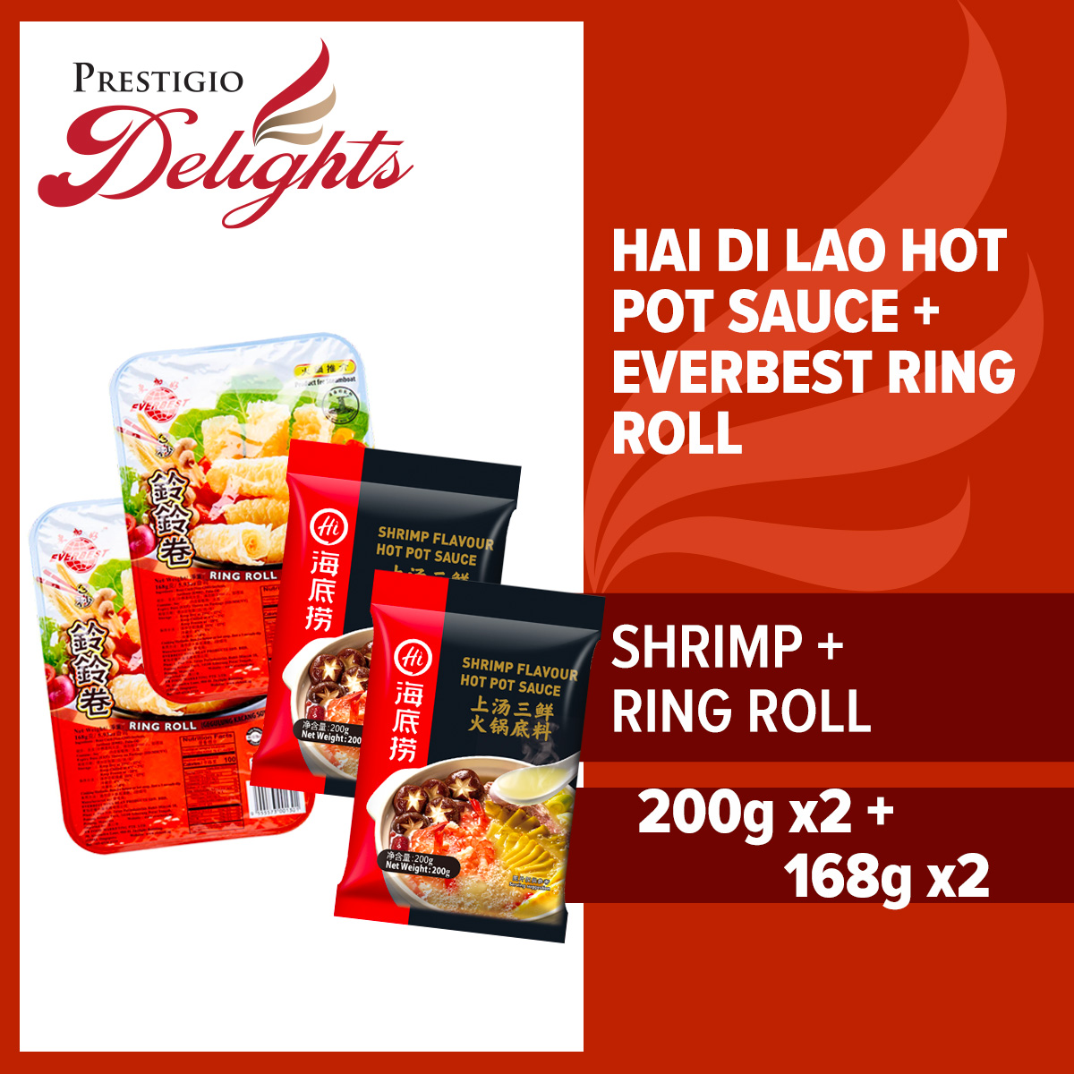 [2+2] Bundle Deal Steamboat Set Hai Di Lao Hot Pot Sauce x 2