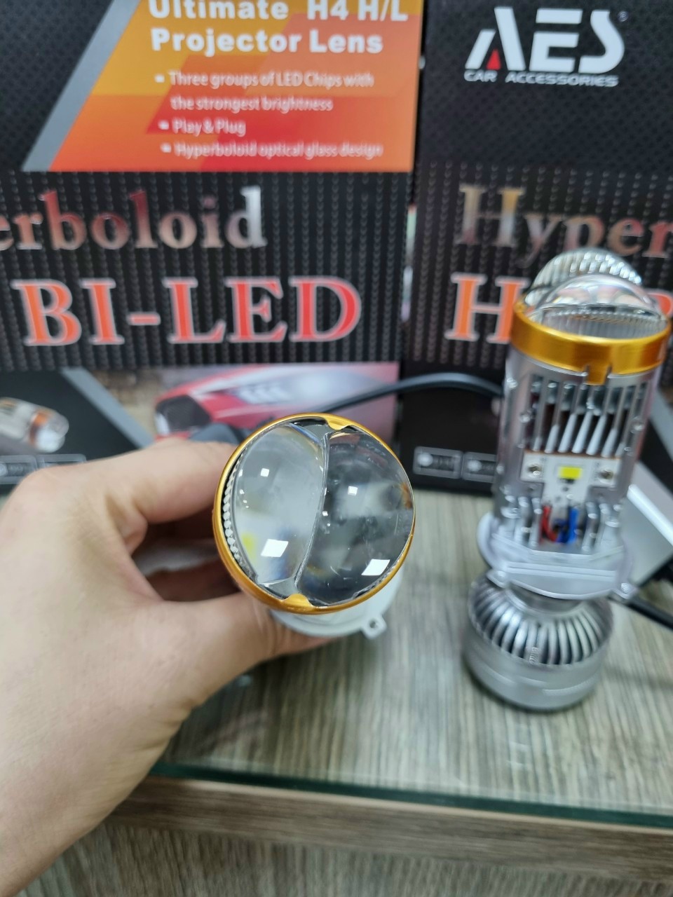 Bi LED mini AES Hyper H4 (hàng chính hãng loại 1 )
