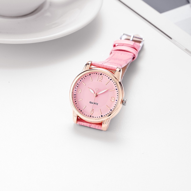 Đồng Hồ Nữ Dây Da QUARTZ Tròn Size 34mm Cực Xinh