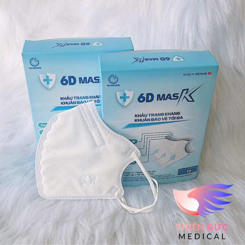 Hộp khẩu trang 6d cửu long 10 cái