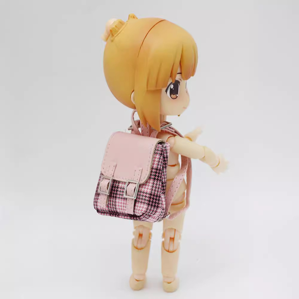 SF Labubu Doll Plaid Backpack Bag Dolls Accessories For BJD Toys. 