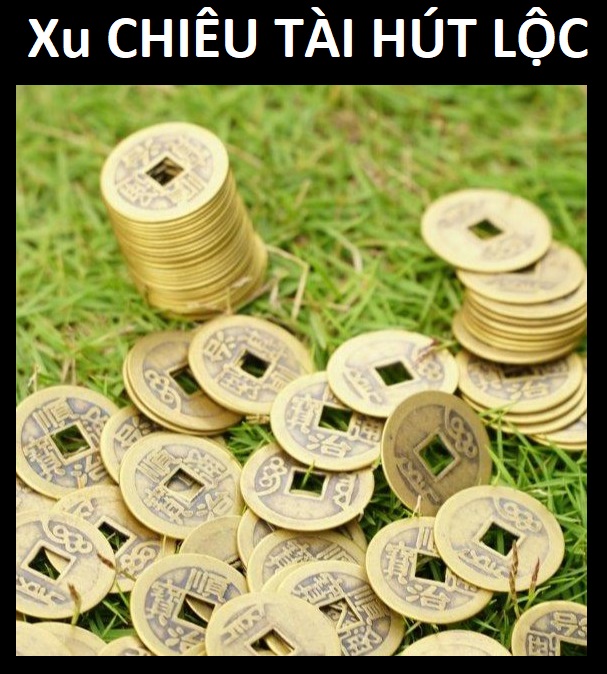 Combo 30 đồng xu cổ phong thủy âm dương bằng đồng