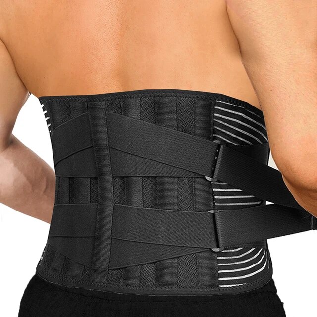 Adjustable Back Lumbar Support Belt with 6 Bone Waist Orthopedic Corset Men Spine Decompression Waist Trainer Back Pain Relief