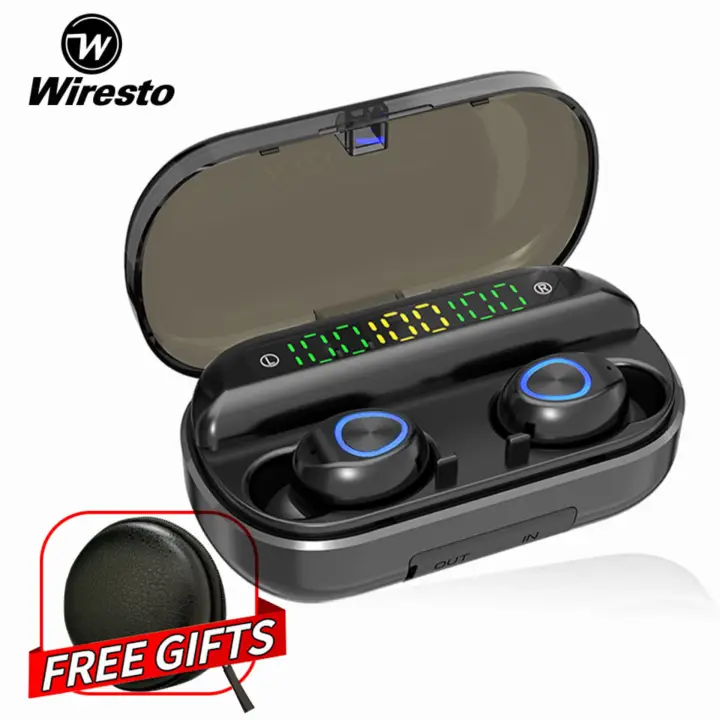 wiresto true wireless earbuds mini bluetooth 5.0