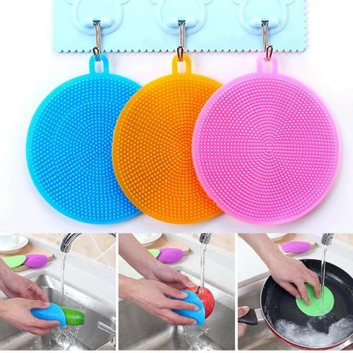 Combo 2 miếng rửa bát silicon đa năng làm sạch viết bẩn đa năng