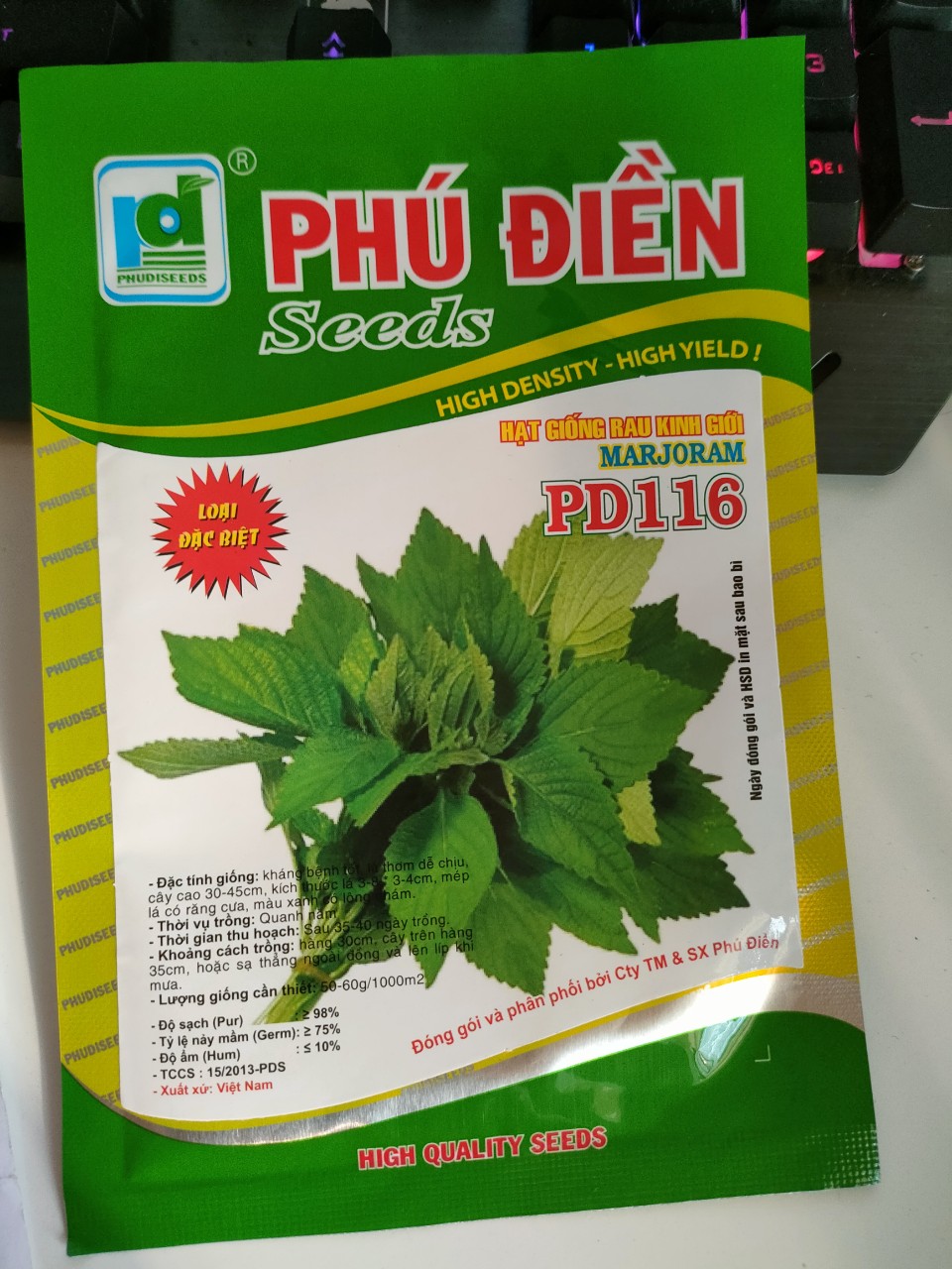Hạt giống rau kinh giới ta (rất thơm)