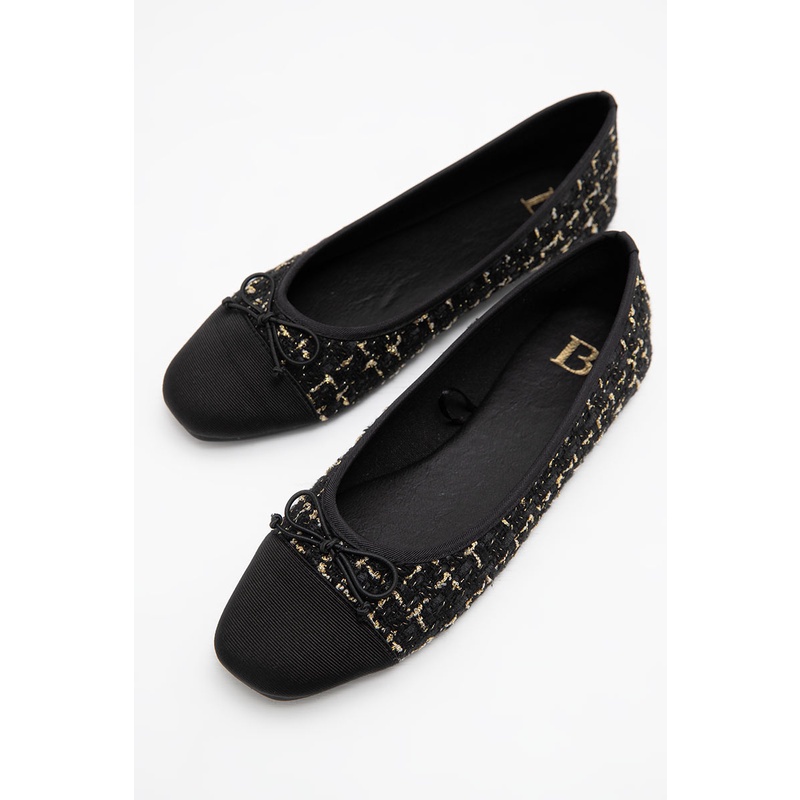 Berrybenka Sepatu Flatshoes Wanita Sofia Marie Ballerina Tweed