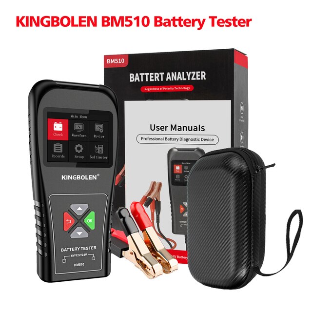 KINGBOLEN® BM510 Battery Tester for 6V 12V 24V Batteries
