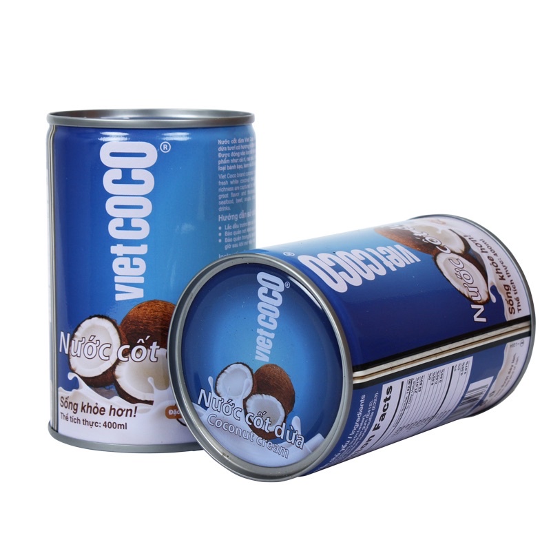 1 Lon NƯỚC CỐT DỪA TƯƠI VIETCOCO 400ml