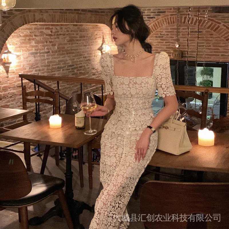 The New white dress formal modern filipiniana dress fairi dress summer lace  women dress casual bodyconWater Soluble Lace Dress Women Spring Summer New  Style | Lazada PH