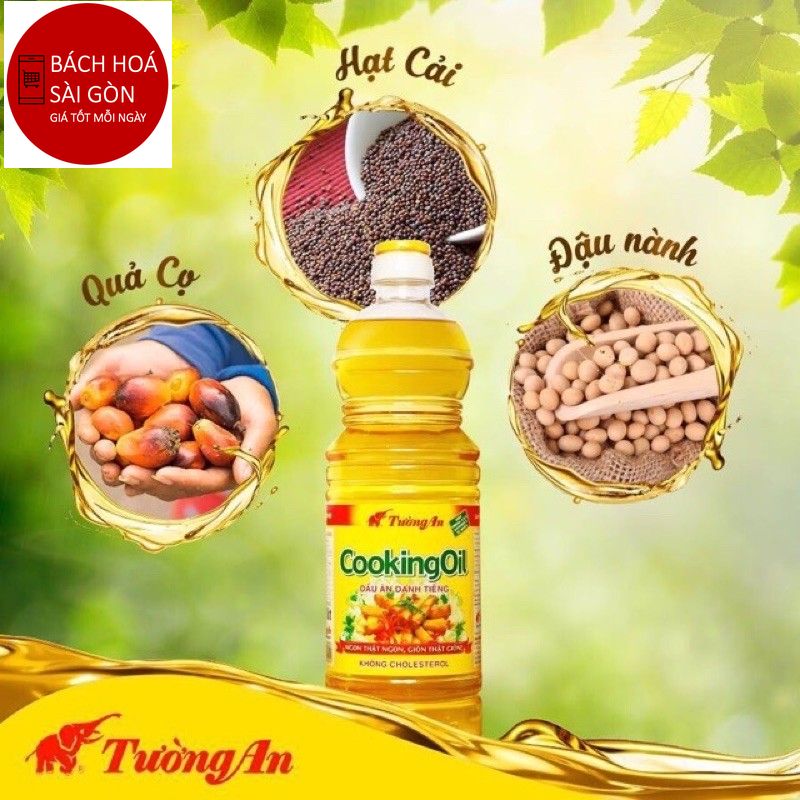 Dầu ăn TƯỜNG AN | HAPPY KOKI Chai 1 Lít