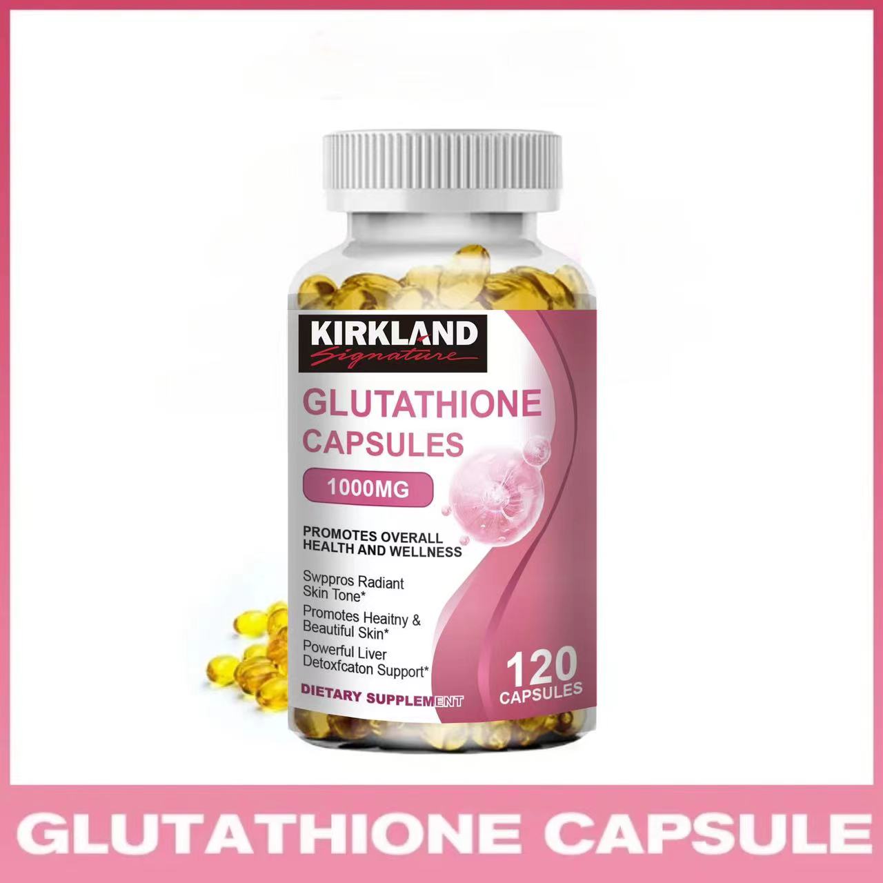 Glutathione Capsules 500mg Powerful Whitening Reduce Dull Skin Supplement  Antioxidant Anti-Aging Detox 120pcs Glutathione Kapsul 500Mg Pemutih Kuat  Mengurangi Suplemen Kulit Kusam Antioksidan Detoks Anti Penuaan