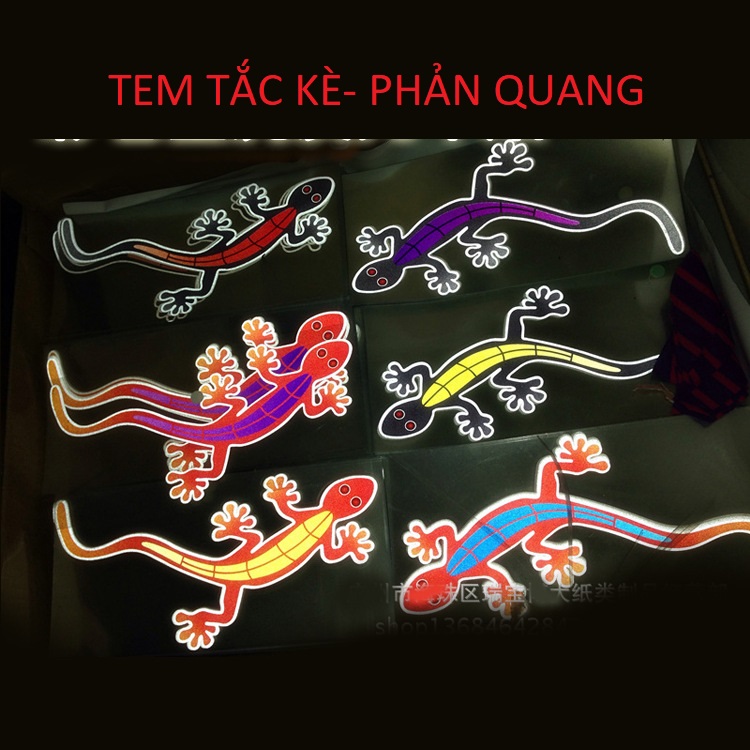 Tem dán xe TẮC KÈ PHẢN QUANG (PK168) Sticker dán laptop