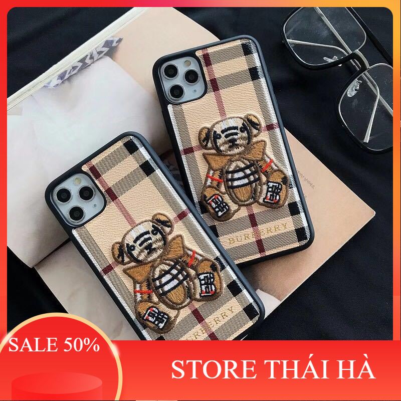 Ốp lưng iphone burberry da  7plus/8/8plus/x/xs/xsmax/11/11pro/11 promax/12 promax A023