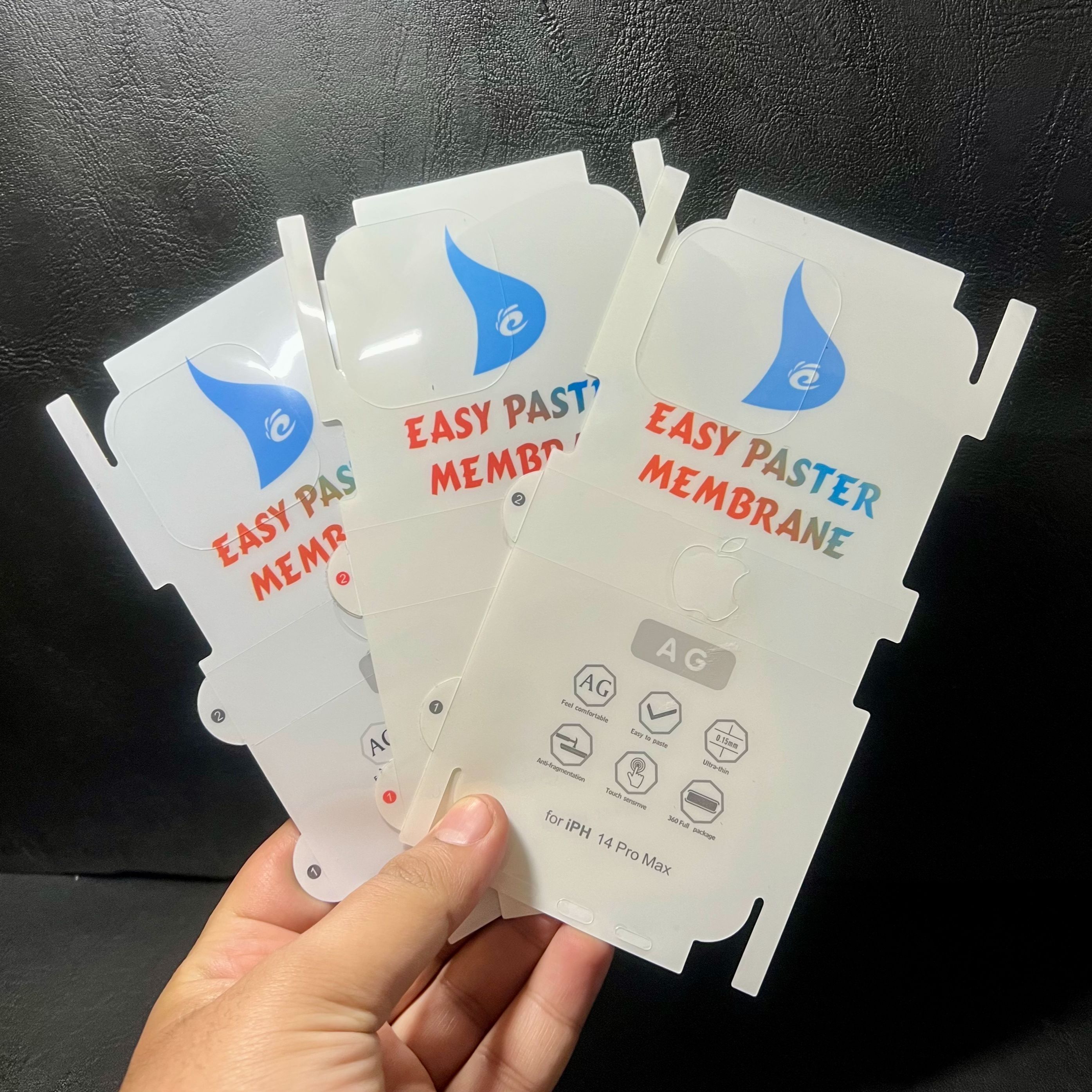 iPhone 14 Pro Max - Back Transparent Matte Sheet with Logo Cut - Unbreakable membrane sheet for 360° Protection. 