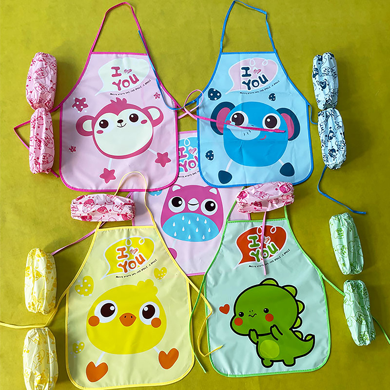 1Pc/Set%20Waterproof%20EVA%20Cartoon%20Children%20Aprons%20Oversleeves%20Cartoon%20Multipurpose%20Durable%20Kid%20Painting%20Overclothes%20Random%20Color%20-%20Image%204