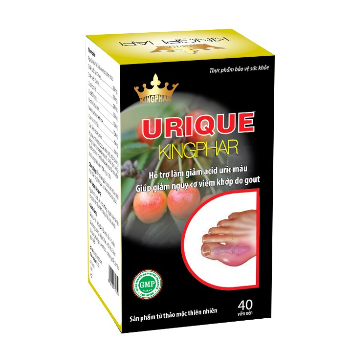 [HCM]Urique Kingphar 40 viên - Gout tăng axit uric sưng đau khớp