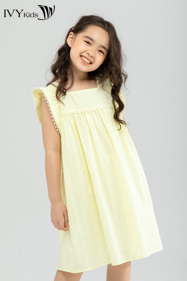 Đầm bé gái tay kiểu IVY moda MS 48G1306