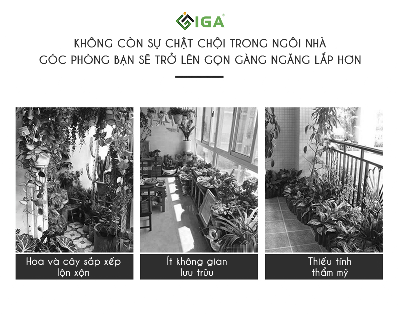 Kệ đê chậu hoa, Kệ sắt đê cây cảnh  - GM48
