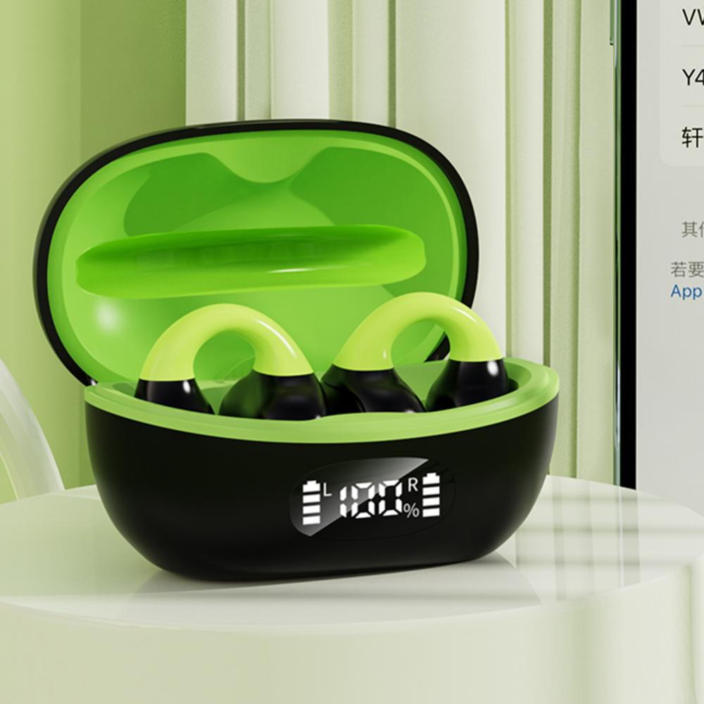 Dẫn truyền âm thanh qua xương Tai nghe nhét tai không dây với Mic Bluetooth tương thích Tai nghe không dây kỹ thuật số sạc trường hợp cho điện thoại thông minh