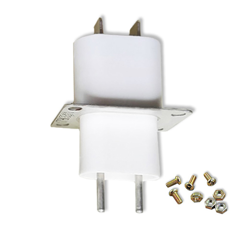 Home Electronic Microwave Oven Magnetron Filament 4 Pin Socket Converter White. 