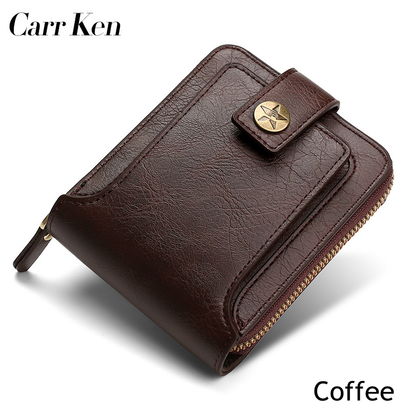 CarrKen 2022 new's Brand men's Wallet Genuine Leather Purse Male Rfid