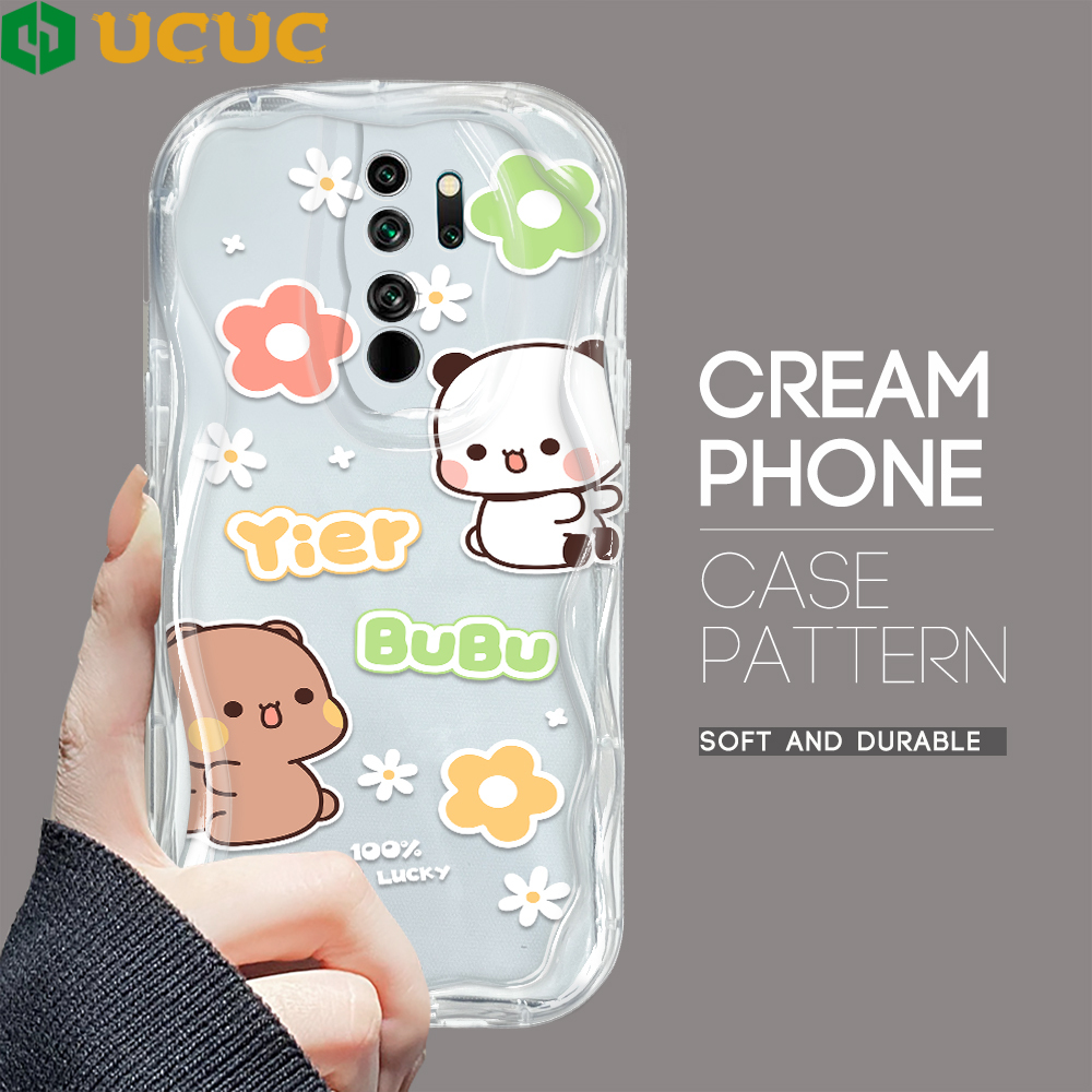 UCUC%20for%20Redmi%20Note%208%20Pro%20Back%20Cover%20White%20And%20Brown%20Bears%20Cream%20Texture%20Wavy%20Edge%20Soft%20Silicone%20Phone%20Case%20-%20Image%202