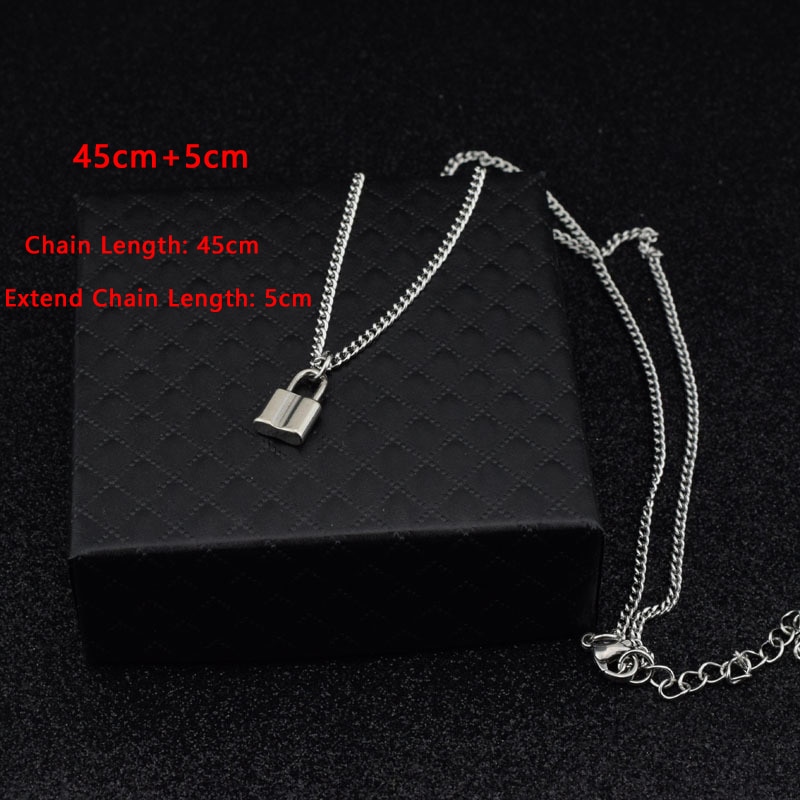 Lock Chain Necklace With A Padlock Pendants For Men And Women,punk