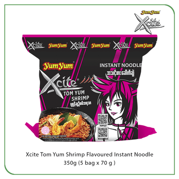 Yum Yum Xcite Instant Noodle Tom Yum Shrimp Flavour 350g (70g x Yum Yum Xcite Instant Noodle Tom Yum Shrimp Flavour 350g (70g x