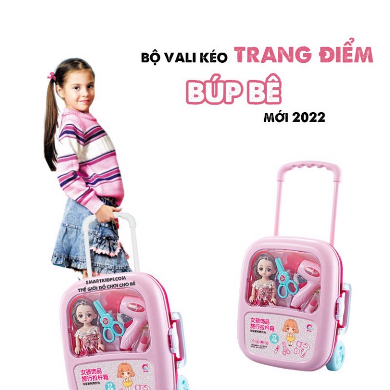 ĐỒ CHƠI VALI KÉO TRANG ĐIỂM BÚP BÊ