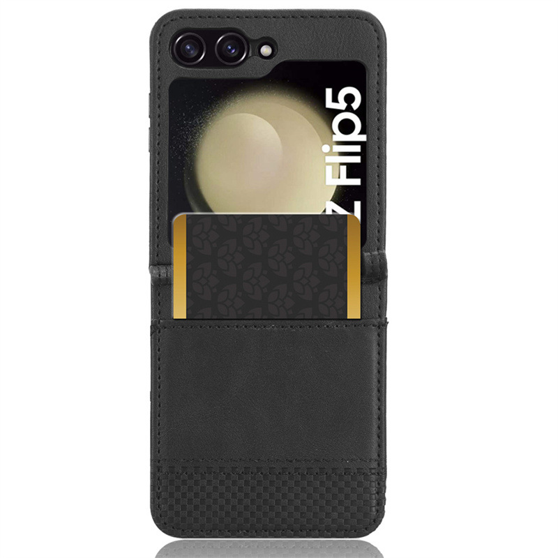 For Samsung Galaxy Z Flip 7 Phone case Leather Card Slot Holder Snap-on Hybrid PC+TPU Full Protection For Samsung Galaxy Z Flip7 FE Cover casing HP. 