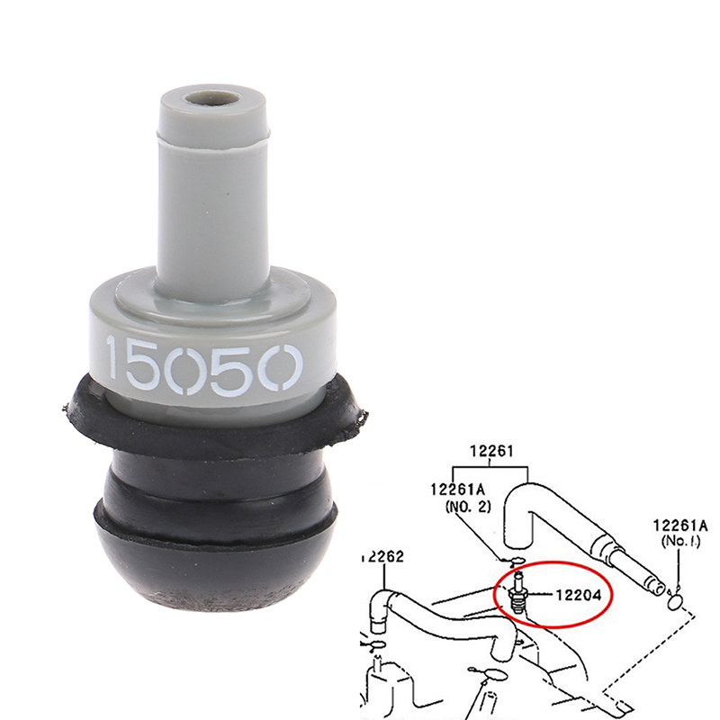 PCV Valve & Grommet Kit For Toyota 1979-1995 – Metal Straight Valve, Includes Grommet & Hose