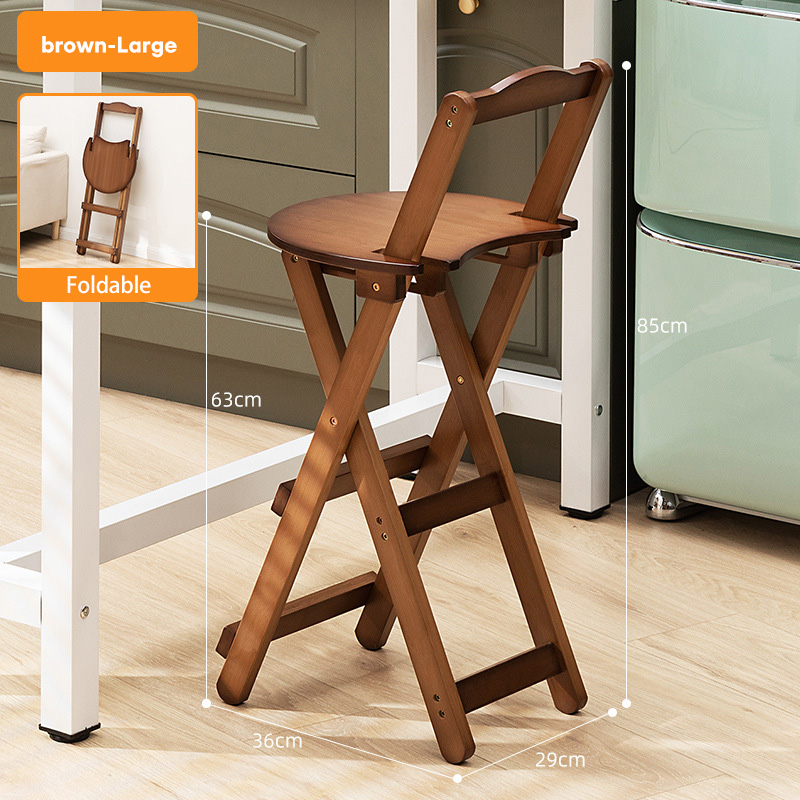 Foldable bar chairs, bar stools, home cash register, bar dining room chairs, living room backrest, solid wood, modern simplicity