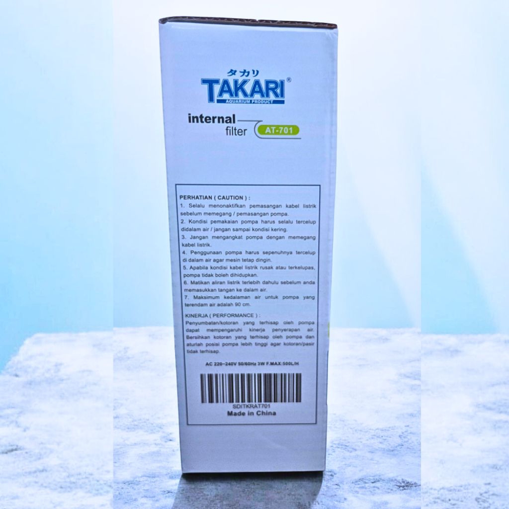 TAKARI AT 701 POMPA INTERNAL FILTER AQUARIUM AQUASCAPE