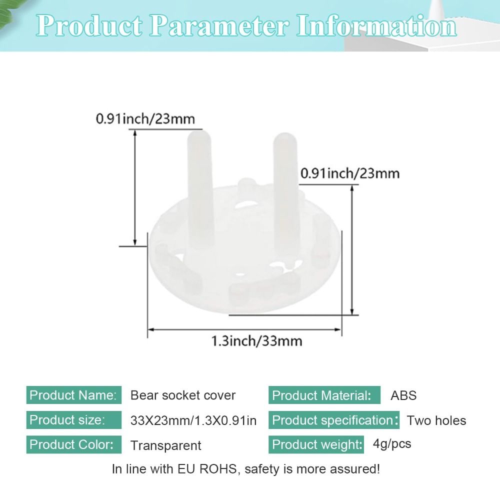 New Plastic Electric Socket Outlet Cover Bear Two Phase Plug Protection ...