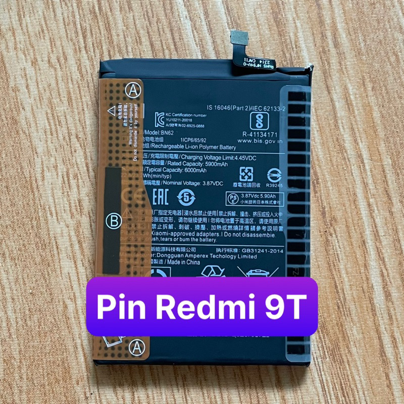 pin xiaomi BN62 REDMI 9T