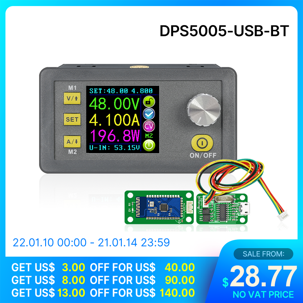 DPS5005 Communication Constant DC - DC Voltage current Step-down Power Supply module buck Voltage converter voltmeter 50V 5A.