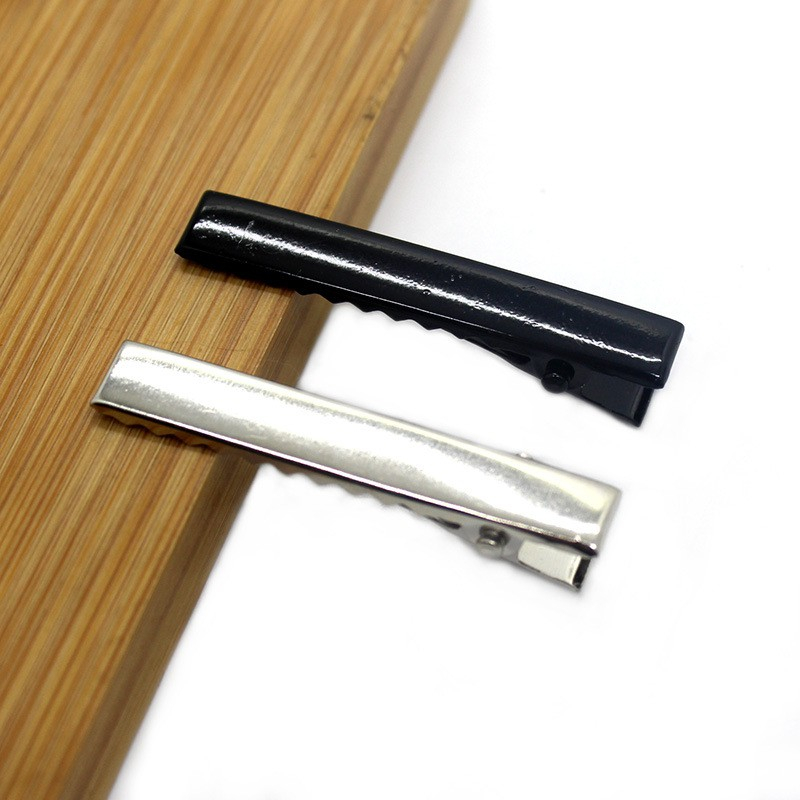 Sét 20 phôi kẹp tóc mỏ vịt trắng bạc 5,5cm_LM15
