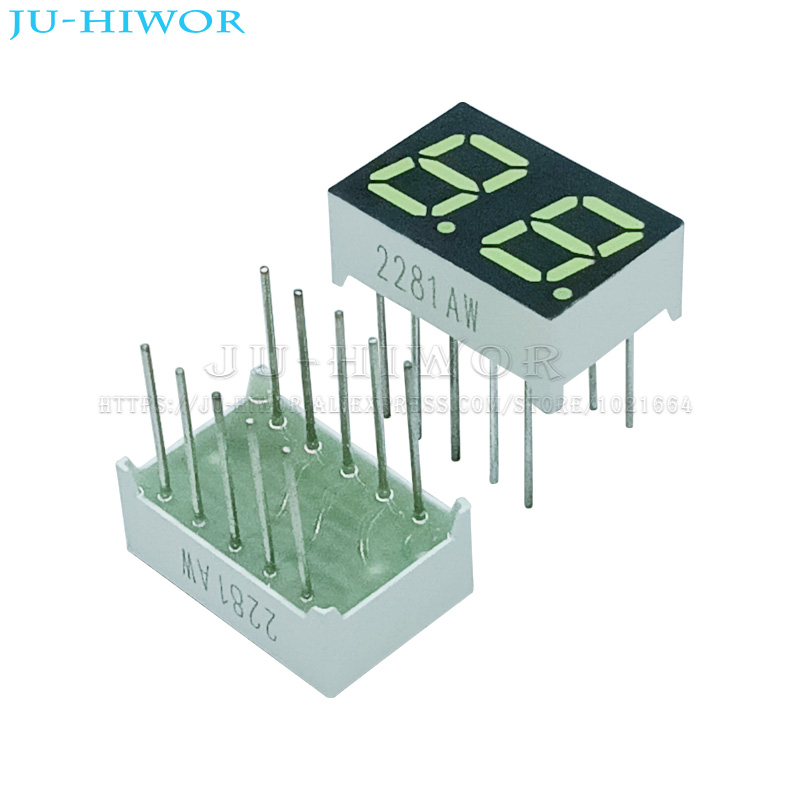 28 Pin Display 【New-store】 10pcs 0.28 Inch 10Pins 2281AW 2281BW 2 Digits Bits 7 ...